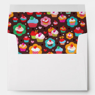 Cute Cup Cake Pattern Envelopes