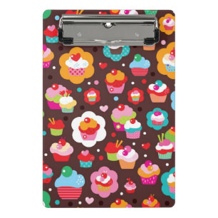 Cute Cup Cake Pattern Mini Clipboard