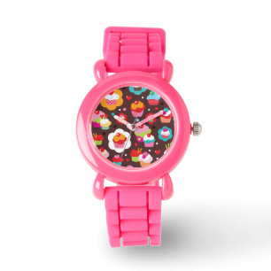 Cute Cup Cake Pattern Watch