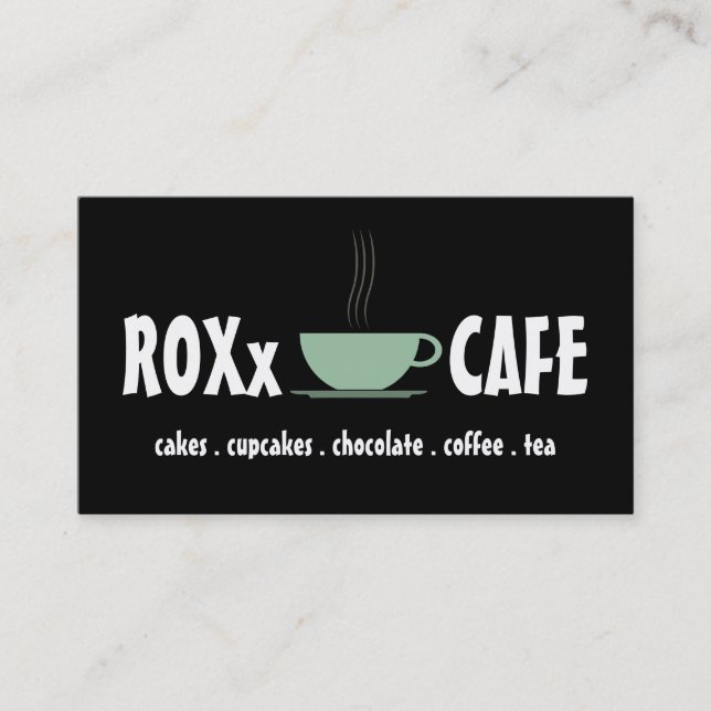 Cute Cup Coffee Tea Shop Cake Cupcakes Business Card (Front)