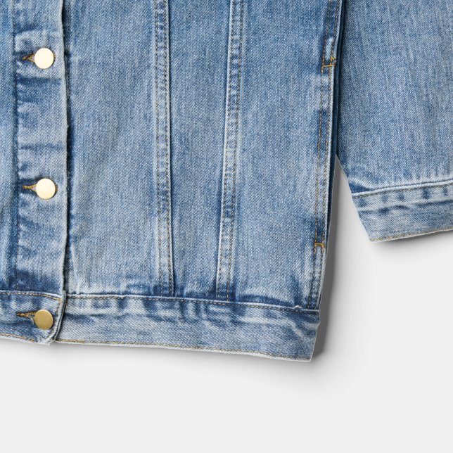 Cute cup love drawing denim jacket (Bottom)