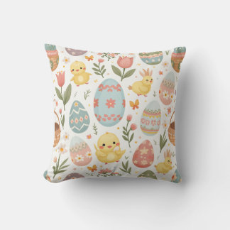 Cute cup symbolising spring and Easter Cushion