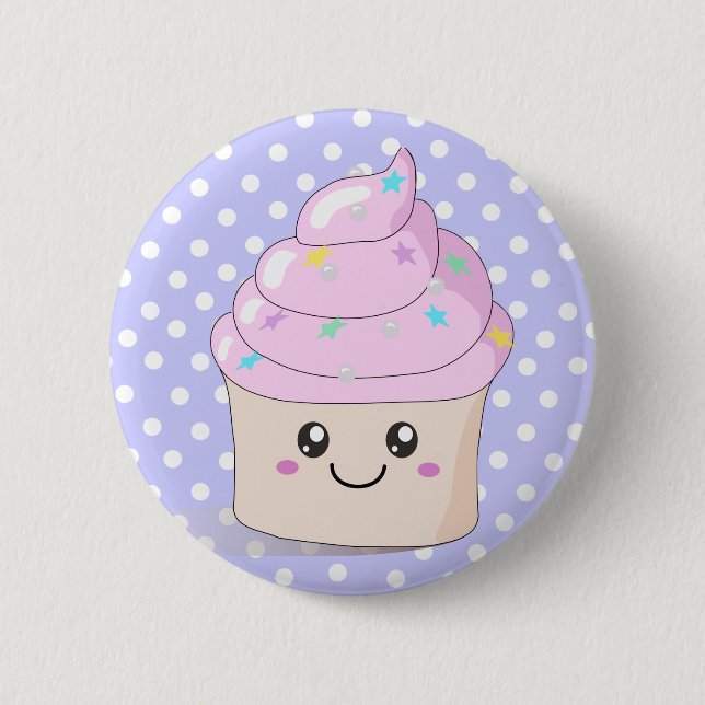 Cute Cupcake 6 Cm Round Badge (Front)