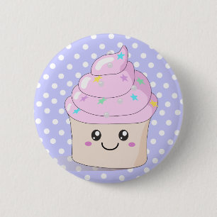 Cute Cupcake 6 Cm Round Badge