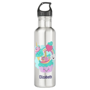 Cute Cupcake and Happy Ice Cream 710 Ml Water Bottle