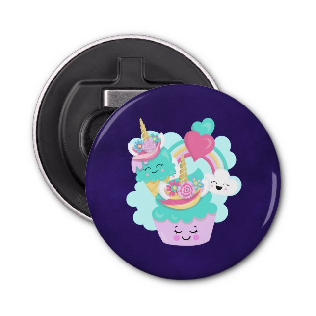 Cute Cupcake and Happy Ice Cream Bottle Opener (Front)