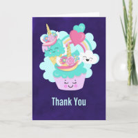 Cute Cupcake and Happy Ice Cream Thank You