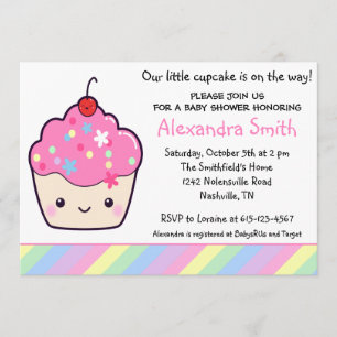Cute Cupcake Baby Shower Invitation