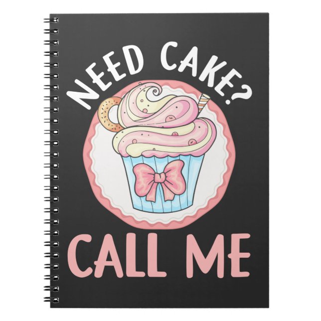 Cute Cupcake Baker Humour Bakery Pastry Chef Notebook (Front)