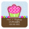 Cute Cupcake Bakery Blue Stickers