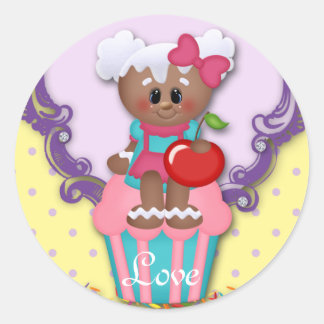 Cute Cupcake Bakery Love Baby Shower Kids Sticker