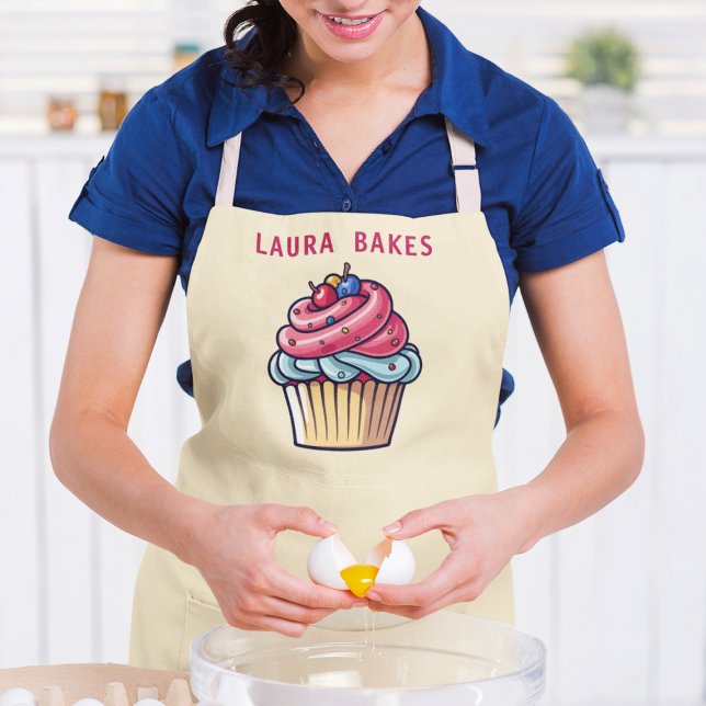 Cute Cupcake Bakery Pastry Chef Dessert Kitchen  Apron (Creator Uploaded)