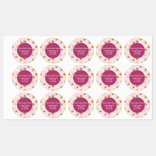 Cute cupcake bakery theme business stickers