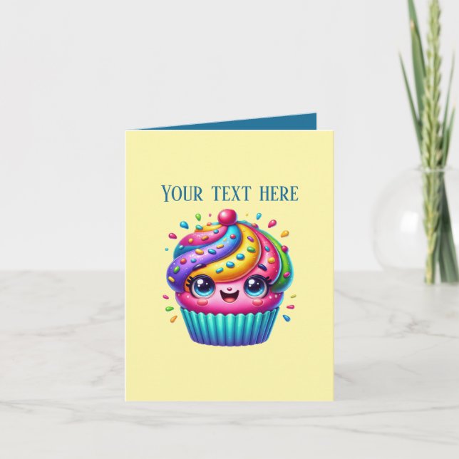 Cute cupcake bakery vendors customisable card (Front)