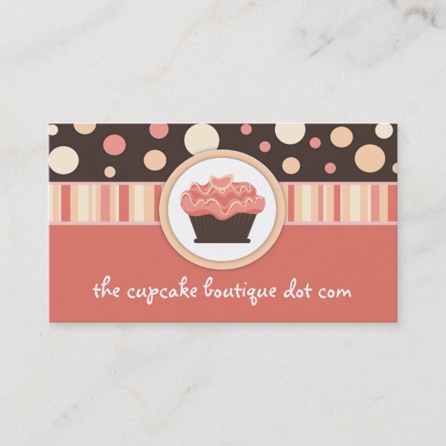 Cute Cupcake Business Cards (Front)