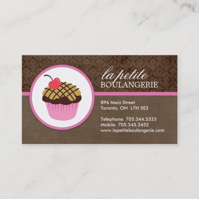 Cute Cupcake Business Cards (Front)