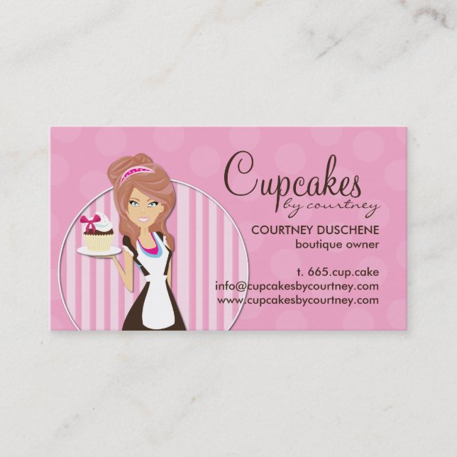 Cute Cupcake Business Cards (Front)