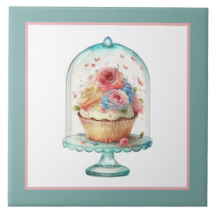 Cute Cupcake dome Bakery crafting Business home Tile