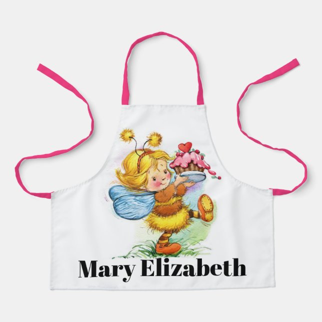 Cute Cupcake Girl Apron (Front)