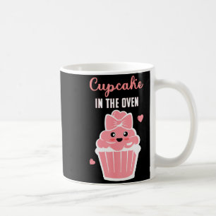 Cute Cupcake In The Oven Gender Reveal Baby Girl  Coffee Mug