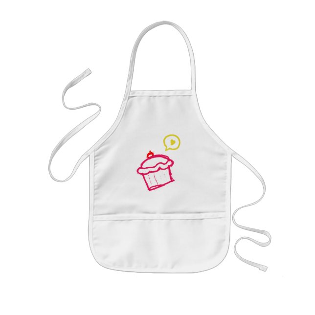 Cute Cupcake Love Kids Aprons (Front)