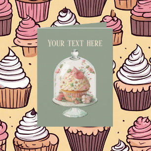 Cute cupcake lovers add text card