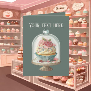 Cute cupcake lovers add text card