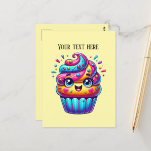 Cute cupcake lovers bakery shop  postcard