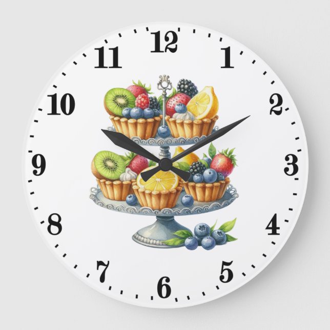 Cute cupcake lovers kitchen bakery  large clock (Front)