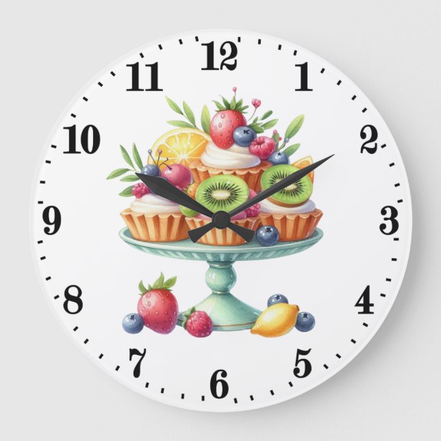 Cute cupcake lovers kitchen wall clock  (Front)