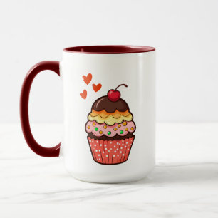 Cute Cupcake Mug with Cherry