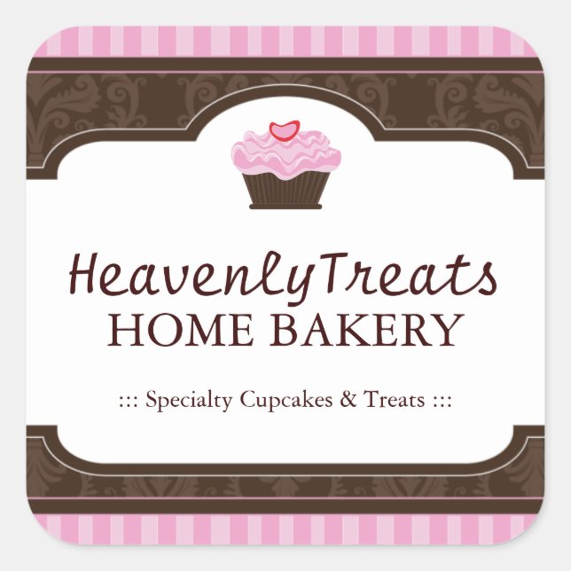 Cute Cupcake Packaging Stickers (Front)