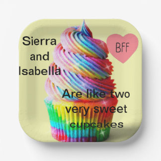 Cute cupcake paper plate