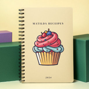 Cute Cupcake Pastry Chef Bakery Dessert Sweets Notebook