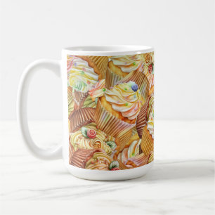 Cute Cupcake Pattern, Cupcake Background Pattern Coffee Mug