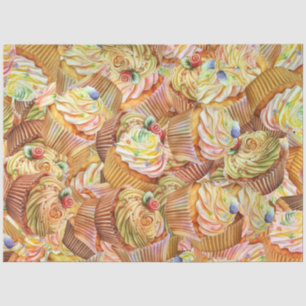 Cute Cupcake Pattern, Cupcake Background Pattern Tissue Paper