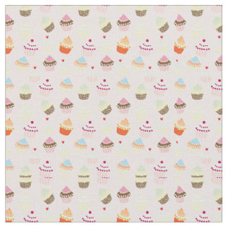 Cute Cupcake Pattern Fabric