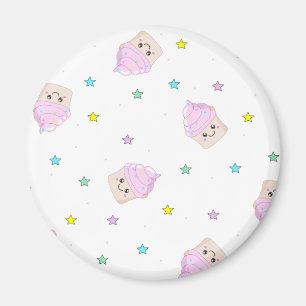 Cute cupcake pattern magnet