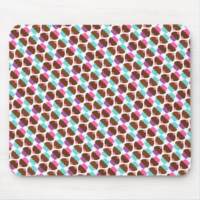 Cute Cupcake Pattern Mouse Mat (Front)
