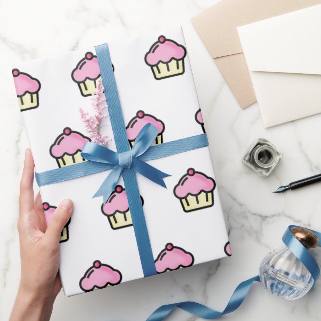 Cute Cupcake Pattern Wrapping Paper (Gifting)