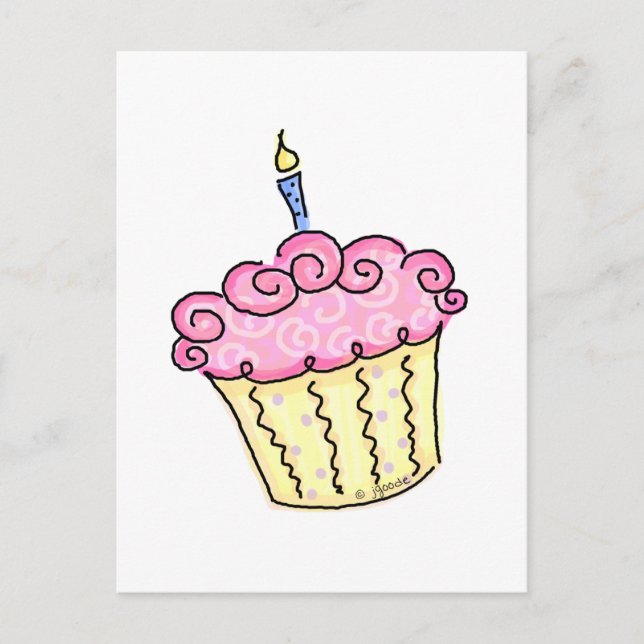 Cute Cupcake Postcard (Front)