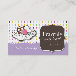 Cute Cupcake, Pretzel and Cookie Business Card