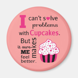 Cute Cupcake quote, Happiness Magnet