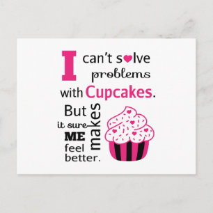 Cute Cupcake quote, Happiness Postcard