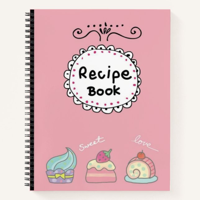 Cute cupcake recipe notebook (Front)