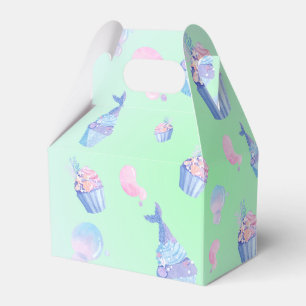 cute cupcake Sweet mermaid Birthday party Girly Favour Box