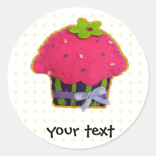 Cute Cupcakes Classic Round Sticker