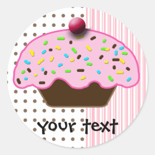 Cute Cupcakes Classic Round Sticker