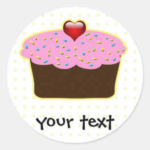 Cute Cupcakes Classic Round Sticker