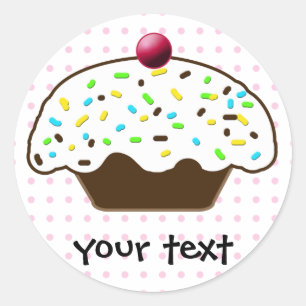 Cute Cupcakes Classic Round Sticker